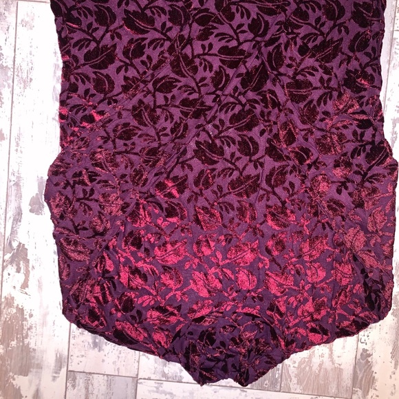 Vintage 90s Purple Sheer Turtleneck blouse Sz. M - Picture 4 of 8